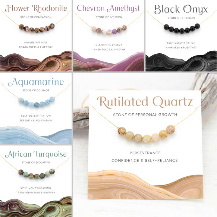 Delezhen - Wholesale Beaded/Pearl Necklace - Botswana Agate Natural Gemstone Necklace Stone of Comfort3