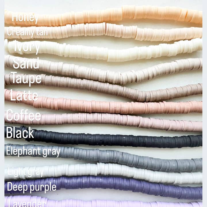 Taylor Toms Designs - Wholesale Beaded Bracelet - Gold Accent Clay Beaded Bracelet3