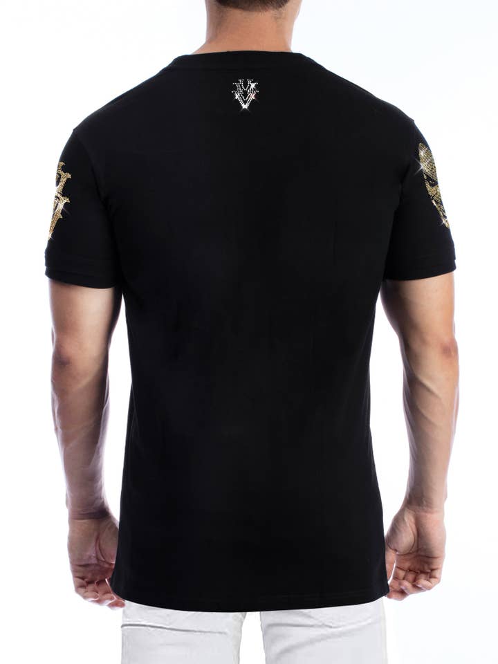 T-Shirt Homme VVV HeeBad O-Neck « VALOR » Noir pour la vente par VENI.VIDI.VICI.MIAMI.LLC