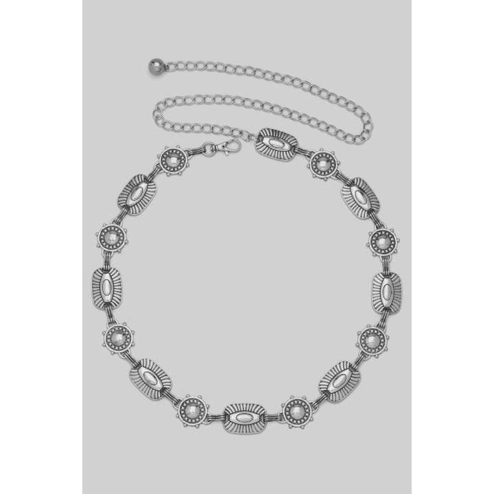 Girly - Wholesale Belt – Women's - RECTANGLE AND CIRCLE CHAIN LINK BELT1