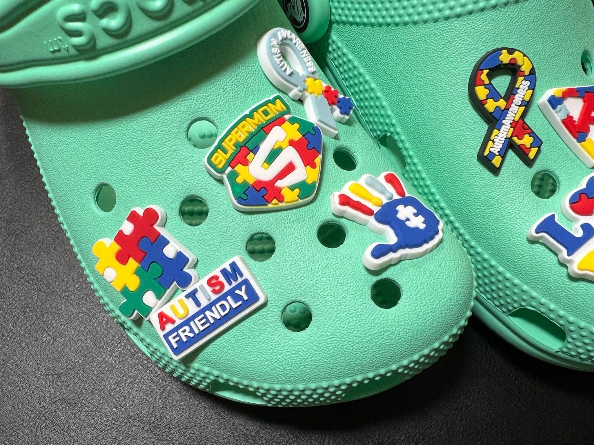 JuliesDecal - Wholesale Shoe Accessories - Pick your own AUTISM friendly supermom shoe charms5