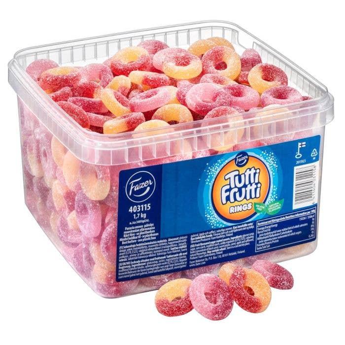 Tutti Frutti Rings 1,7kg/3,5lb for wholesale by AAA Commerce