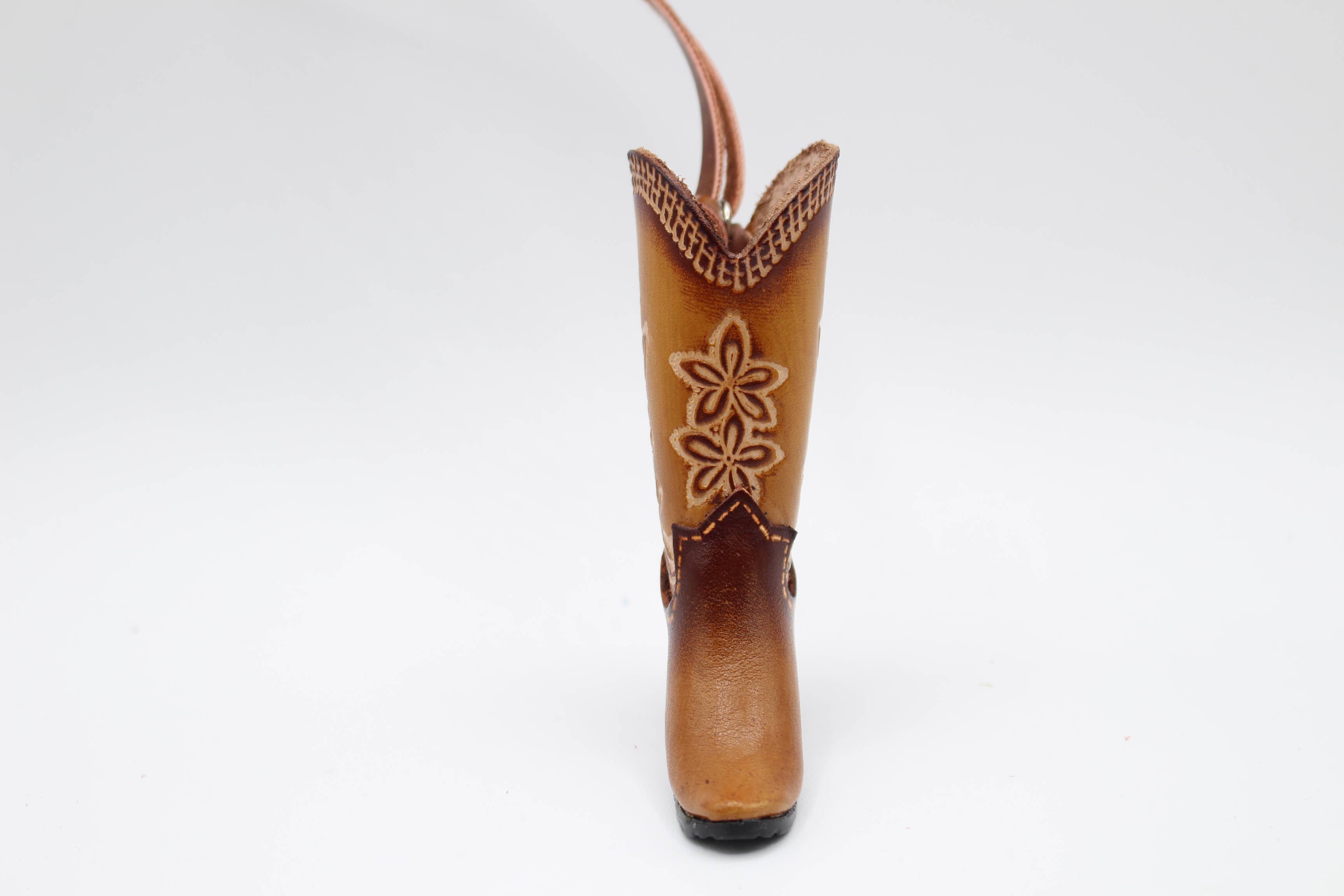 Sunflower Handmade leather inc - Wholesale Ornament - or003 leather cowboy boots ornaments3