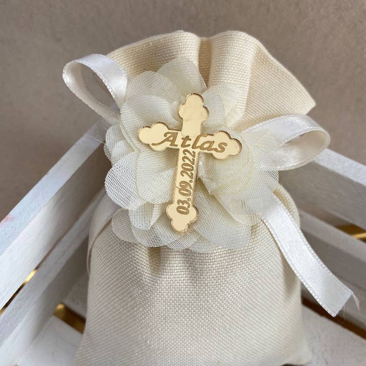 Uniq Favors – Saco/caixa para lembranças por atacado – Sacolinha de Lavanda para Batismo, Lembrancinhas de Primeira Comunhão e Chá de Bebê1