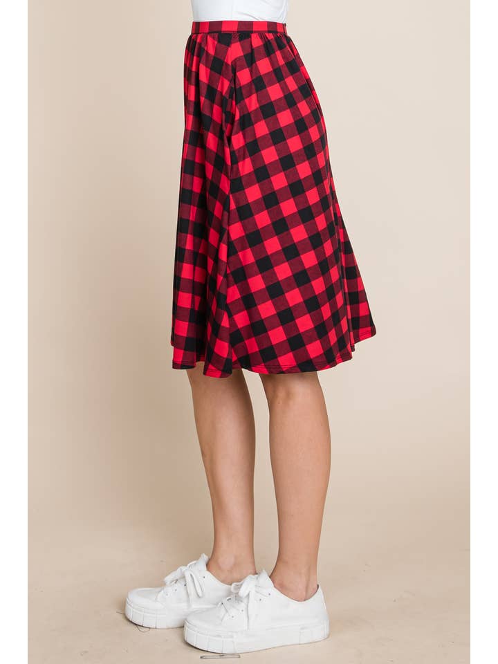 BOMBOM - Vendita all'ingrosso Gonna - Donna - GONNA MIDI A SCACCHI SA1031-CK