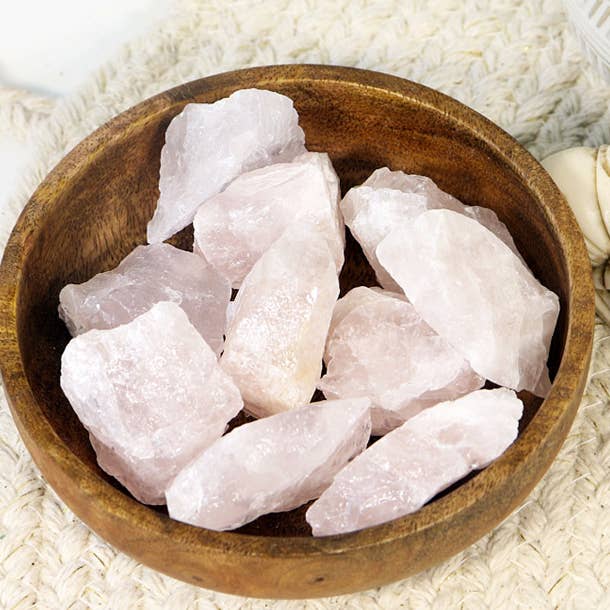Rose Quartz Raw Chunks for wholesale by Natures Artifacts Inc