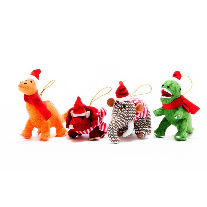 Best Years Ltd - Wholesale Ornament - Knitted T Rex Dinosaur Christmas Ornament, Christmas Decor