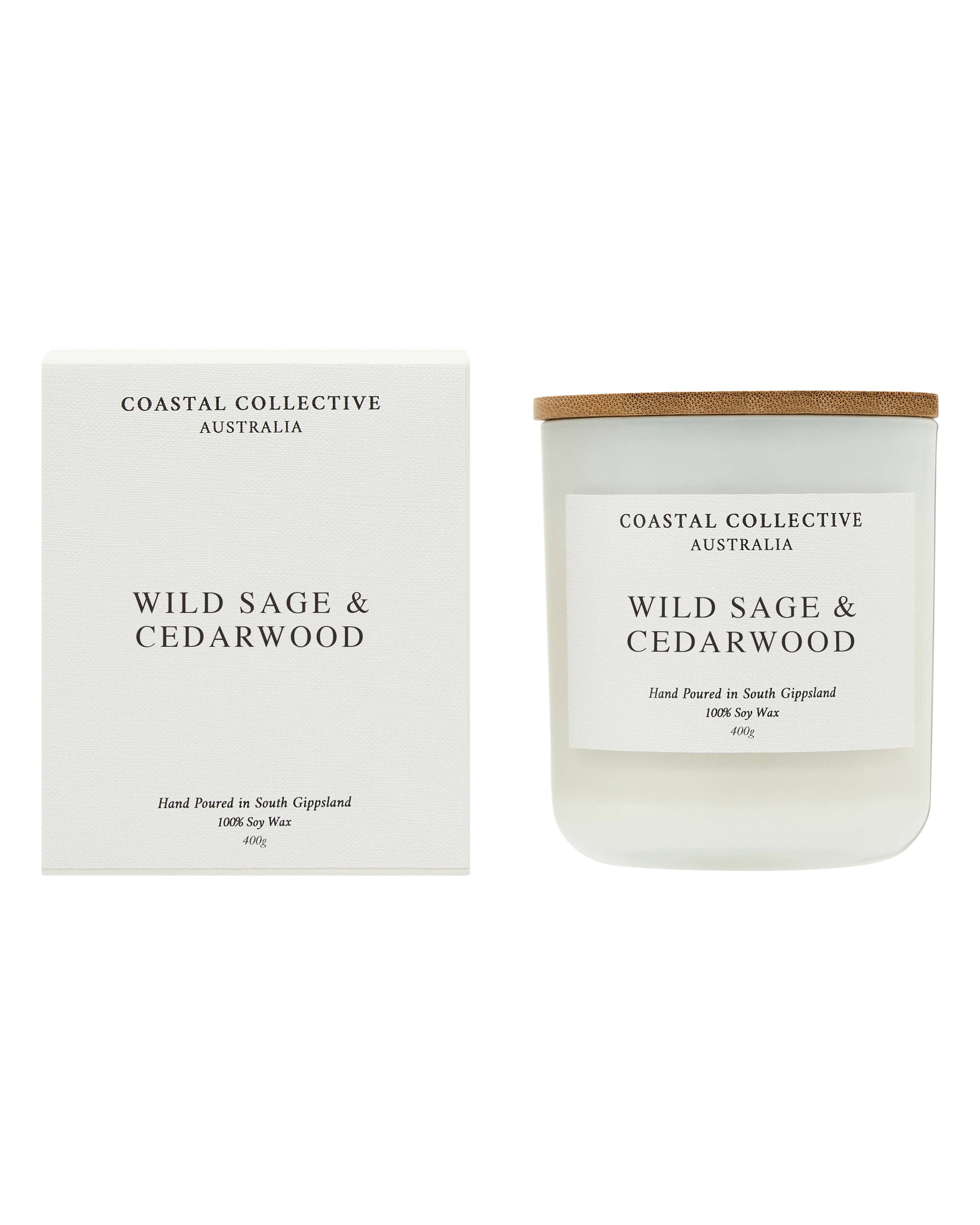 Coastal Collective Australia - Wholesale Jar/filled candle - WILD SAGE & CEDARWOOD XL CANDLE0