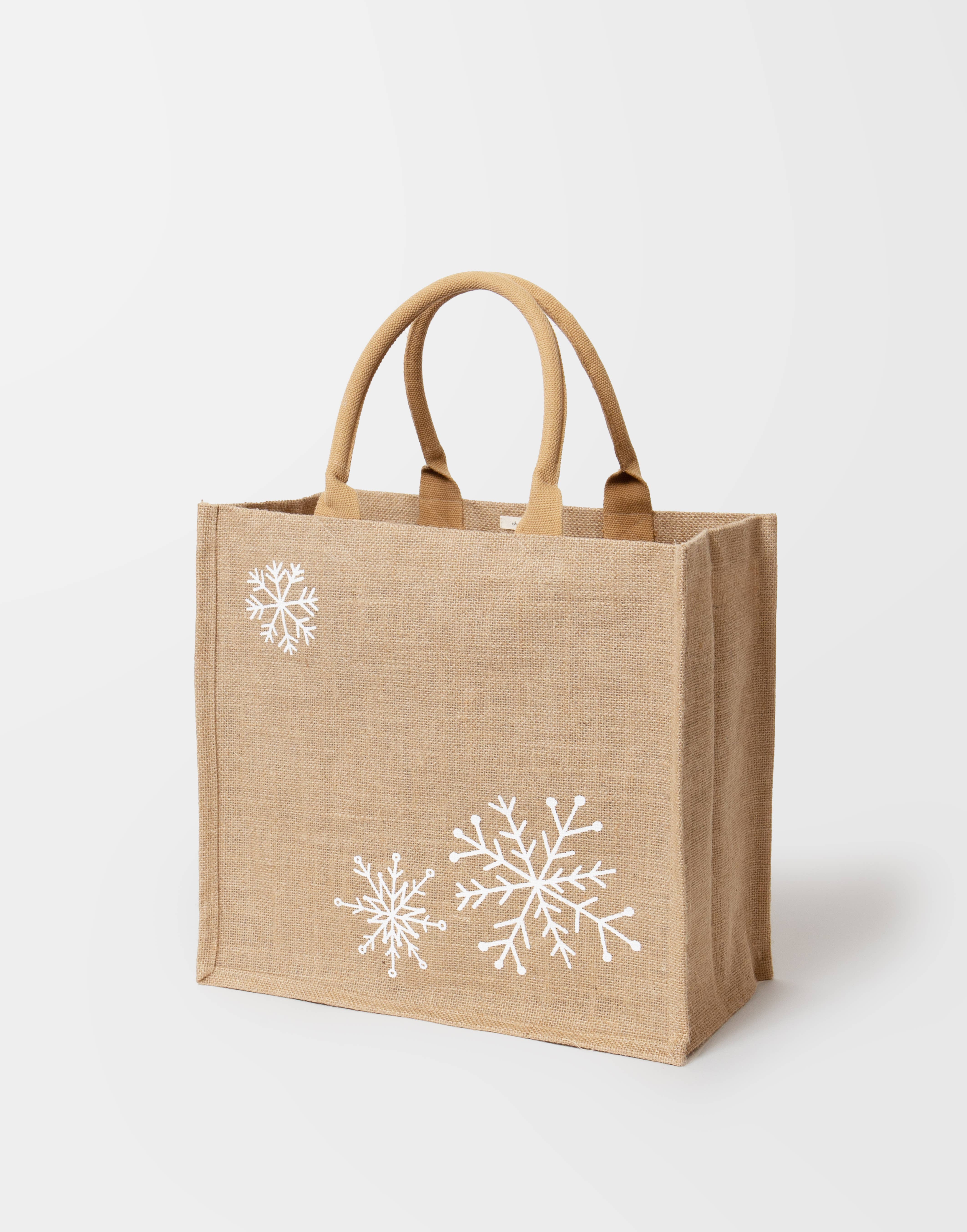 The Little Market - Wholesale Gift Bag - Reusable Tote - Snowflakes4