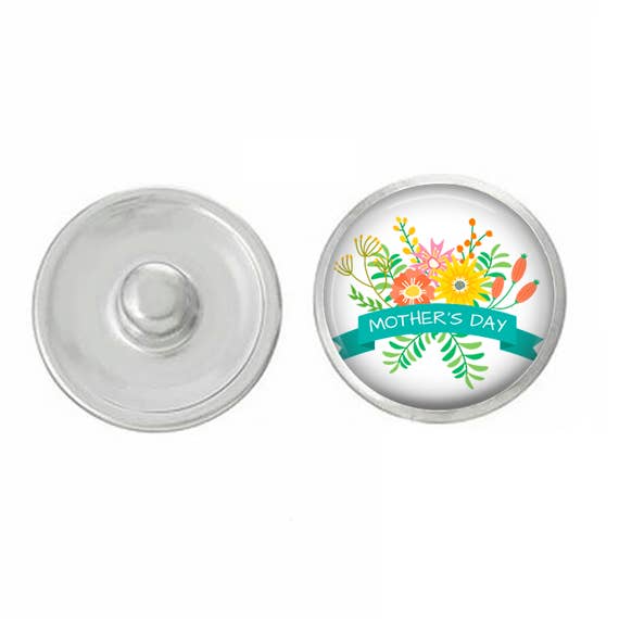 Lycklig Mors Dag Blommig Snap för Snap Smycken för wholesale av Say It in A Snap Jewelry