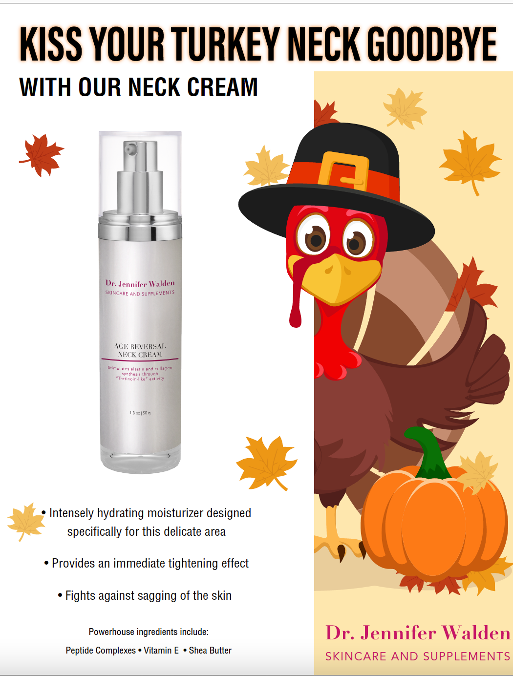 Dr. Jennifer Walden Skincare & Supplements - Wholesale Anti-Aging Moisturizer - Age Reversal Neck Cream5