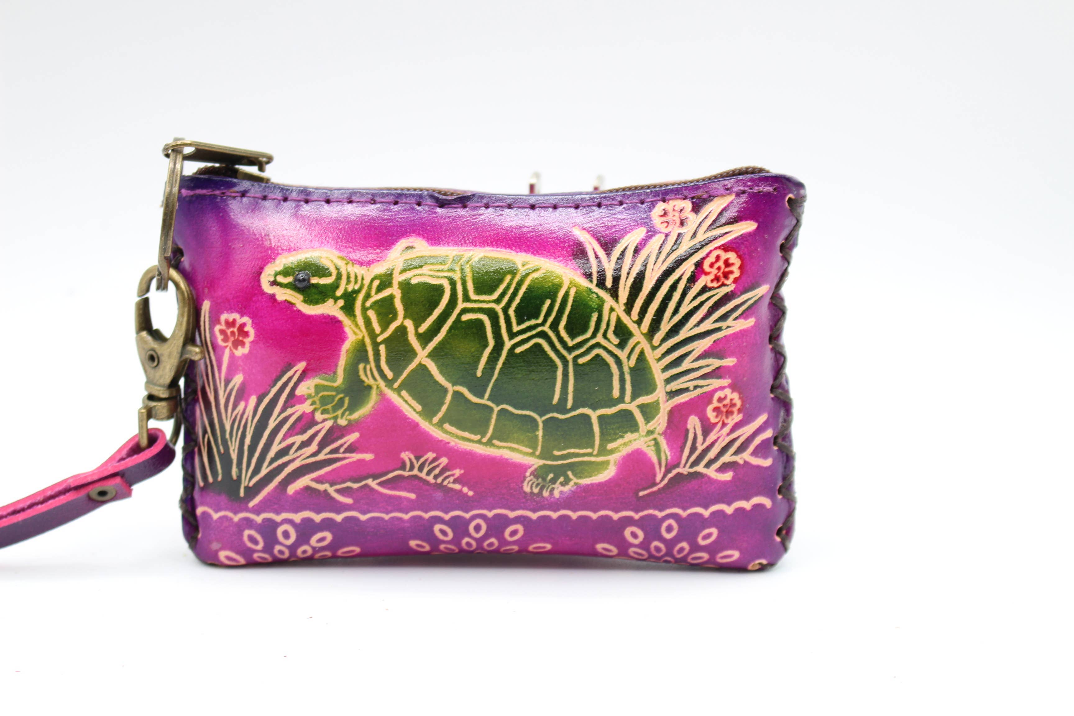 Sunflower Handmade leather inc - Vente Porte-monnaie – femme - Porte-monnaie en cuir en forme de tortue3