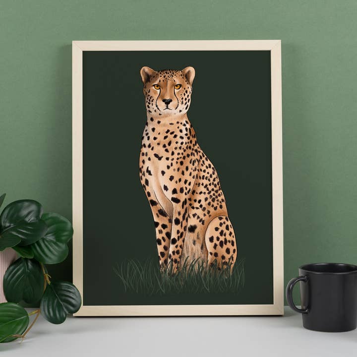 Geparden Kunstdruck für den Großhandel von Hayley Jade Design Studio