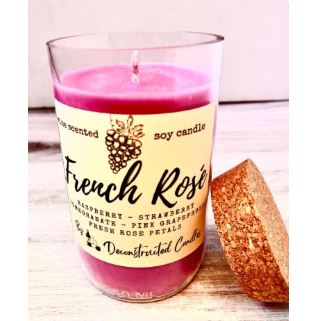 deconstructed candles – Engroshandel Glaslys – Vinflaskelys Korktop duftende af Wine Expert Soy Wax28