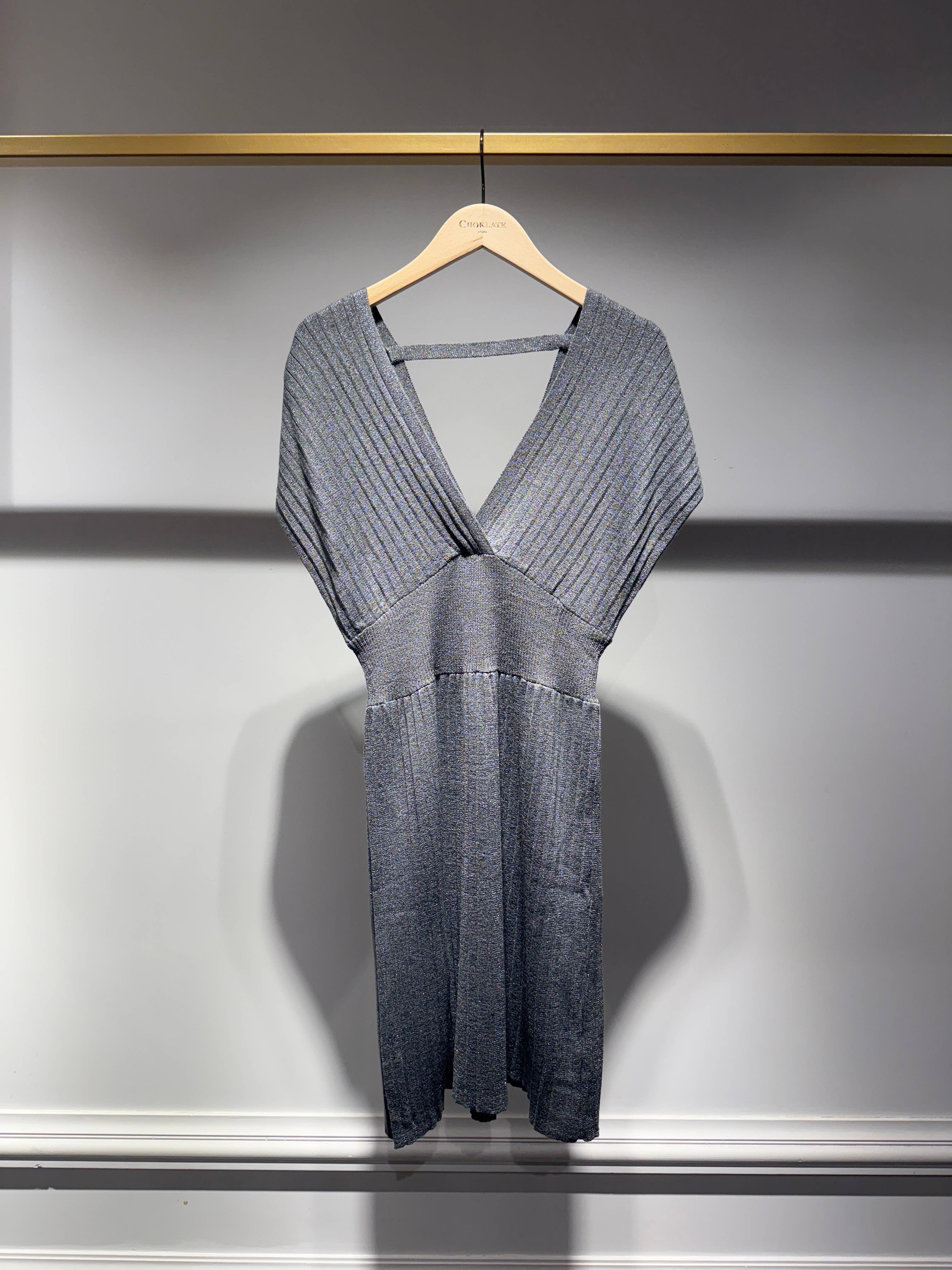 CHOKLATE PARIS – wholesale Klänning - Dam – Lurexstickad klänning med urringning - 46225