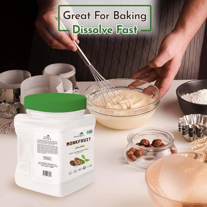 Durelife - Wholesale Sugar/Sweetener - Morning Pep Monk Fruit Sweetener, Golden 2.5lb7