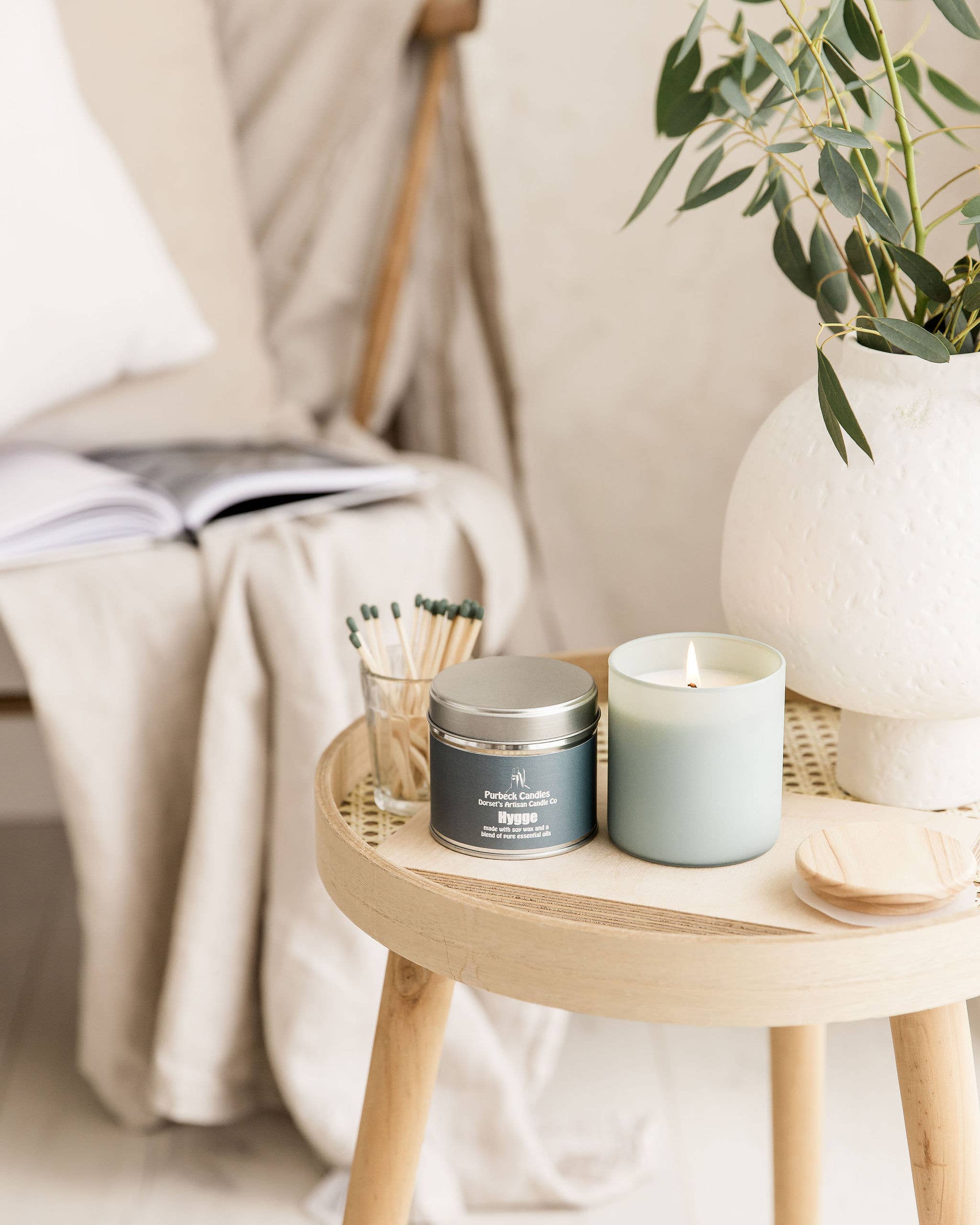 Purbeck Candles – wholesale Travel candles – Signature Range Candle in a Tin - Hygge1