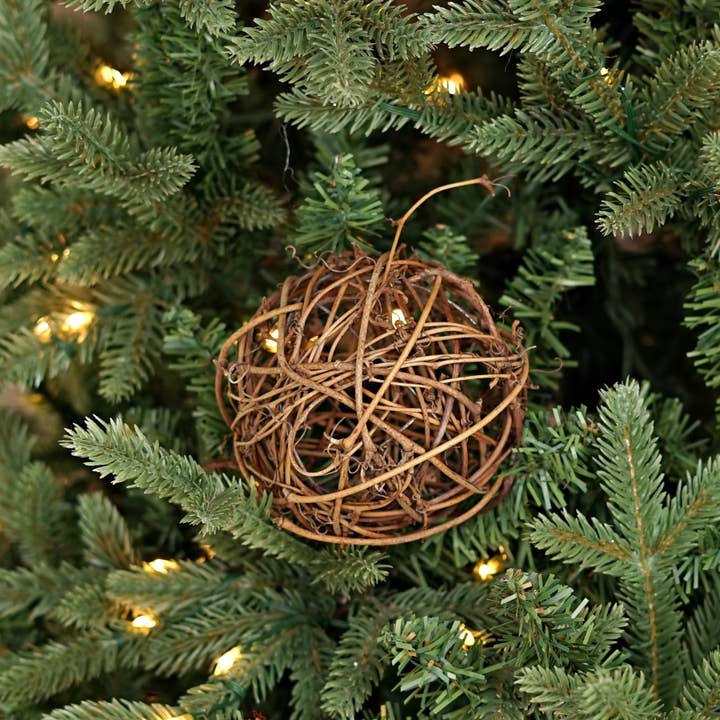 Holiday Depot Inc. - Wholesale Decorative Tabletop Object - M30900- 4in Grapevine Twig Ball-Brown5