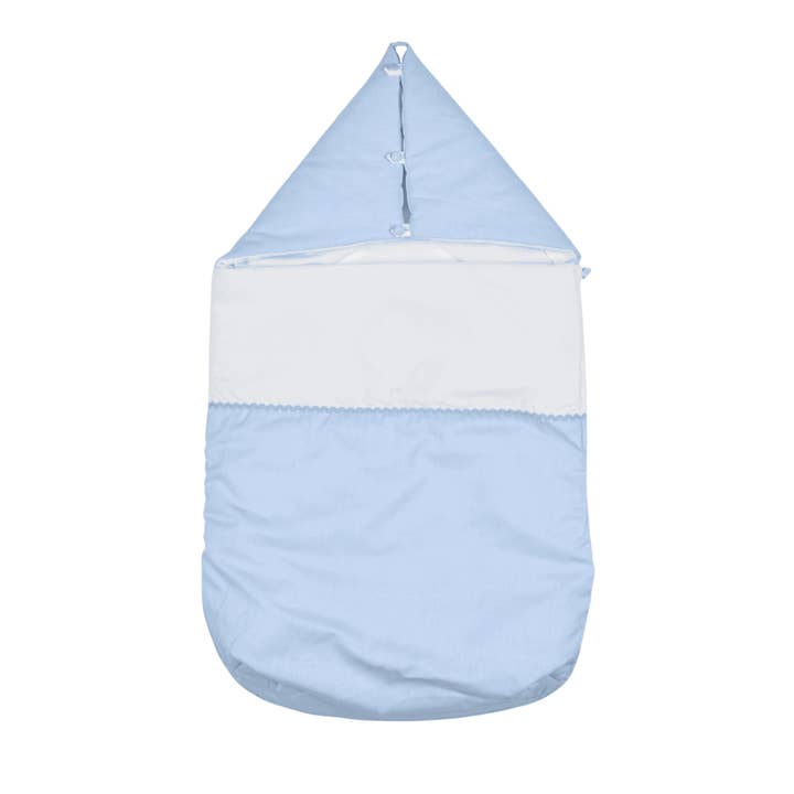 PETIT MARIN | Nid d'ange en coton bleu pour bébé garçon (80 cm) pour la vente par Bebe Sweeny