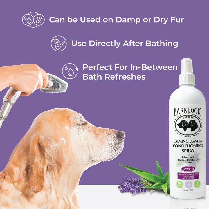 Logic Products - Wholesale Pet Spray - Dog - BarkLogic Calming Leave In Conditioner Spray - Lavender