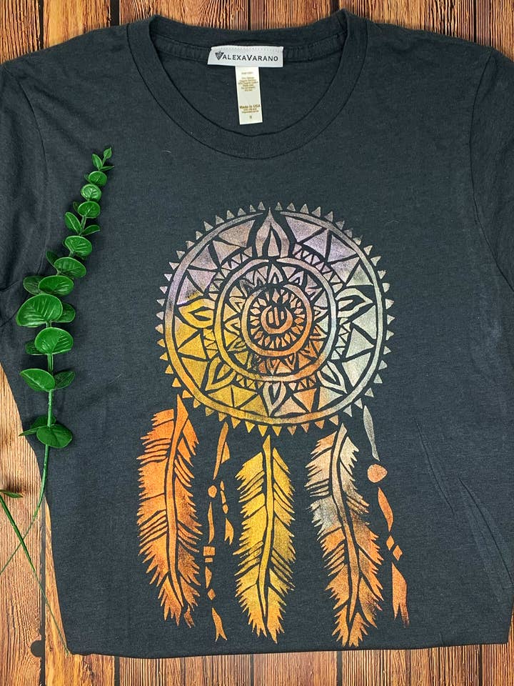 Atrapasueños camiseta de bambú pintada a mano para venta al por mayor de Third Wolf Designs