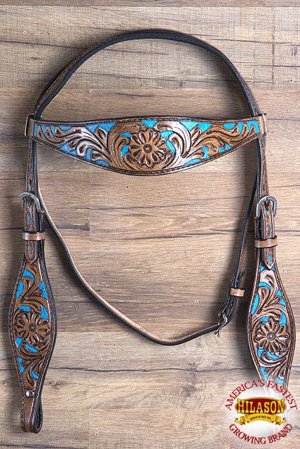HILASON - Wholesale Horseback Riding Gear - HILASON Western Horse Headstall Breast Collar Set Tack Genuine American Leather | For Horses Headstalls38