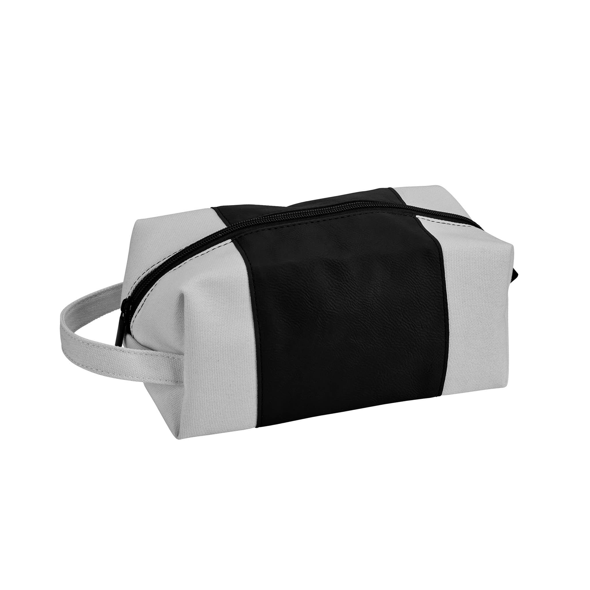 Creative Gifts International Inc. - Wholesale Toiletry Bag - Unisex - Leatherette/Canvas Black Travel Kit (Dopp Kit)