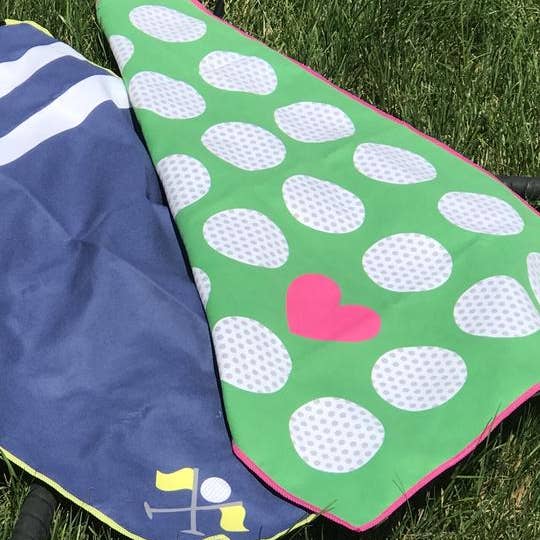 Clutch Towels - Wholesale Sports Towel - Golf Towels W Grommet & Carabiner, Love Golf5