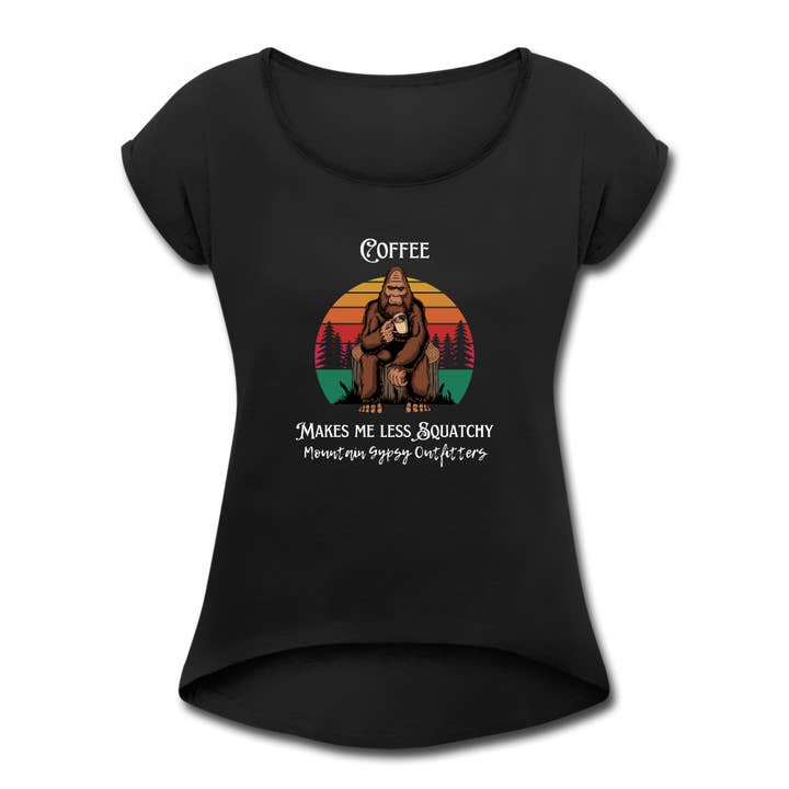 Squatchy Roll Cuff Tee for wholesale by Mountain Gypsy Outfitters