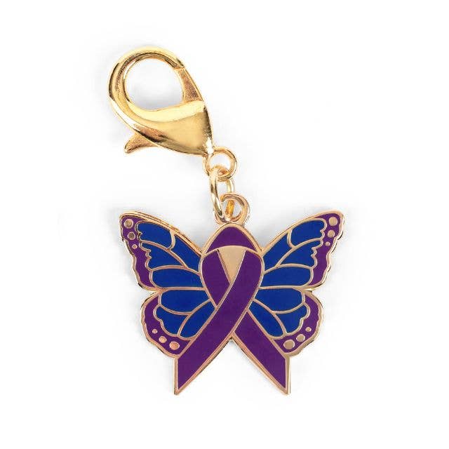 Grace & Able - Wholesale Keychain - Women's - Butterfly Charm for Rheumatoid Arthritis Awareness