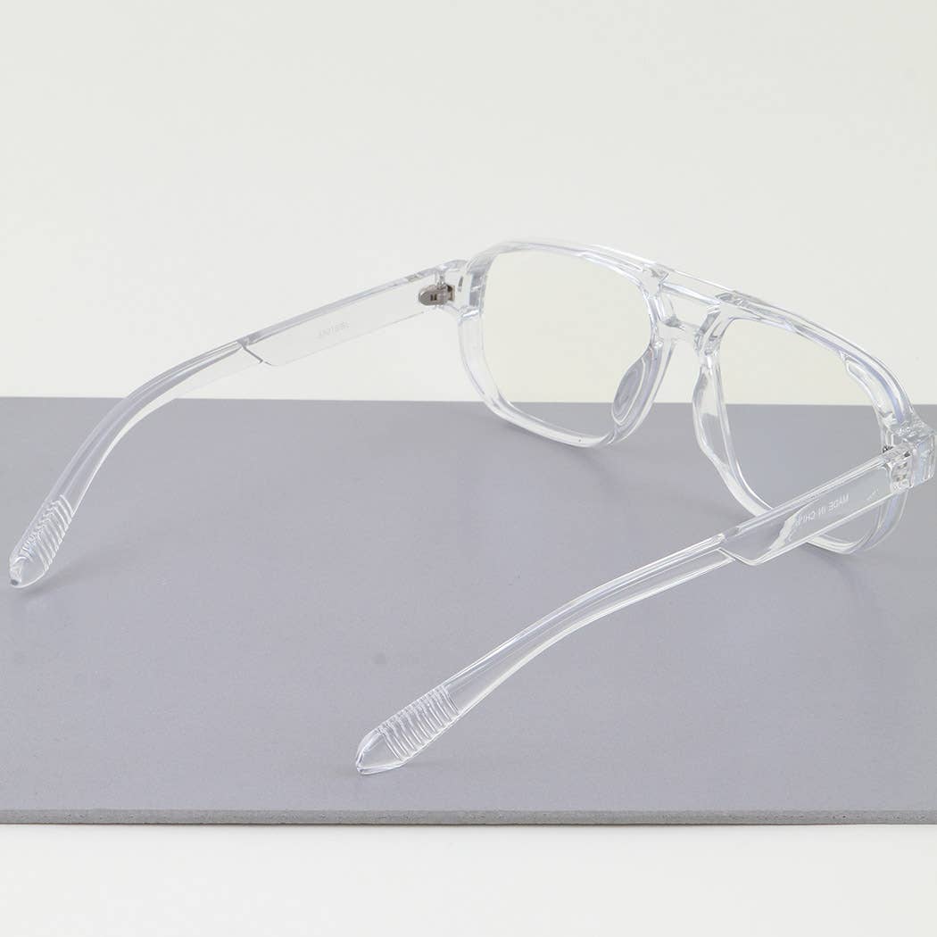 MIX  Ribbed Aviator Blue Light Blocker Optical Glasses for wholesale on Faire2