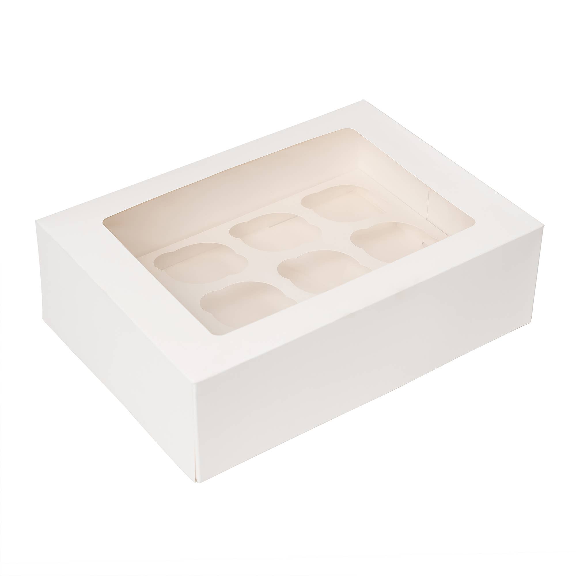 Cupcake Carrier 25 Pack with 12-Cupcake Insert Tray - White for wholesale on Faire2