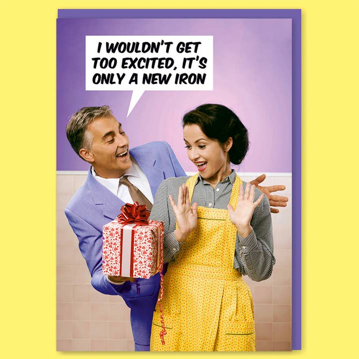 It's only a new iron Greeting Card for wholesale by Dean Morris Cards