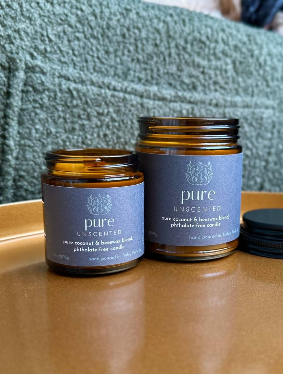 Sprig & Flame - Wholesale Jar/Filled Candle - PURE | Pure Coconut Beeswax Hand-Poured Wood Wick Candle2