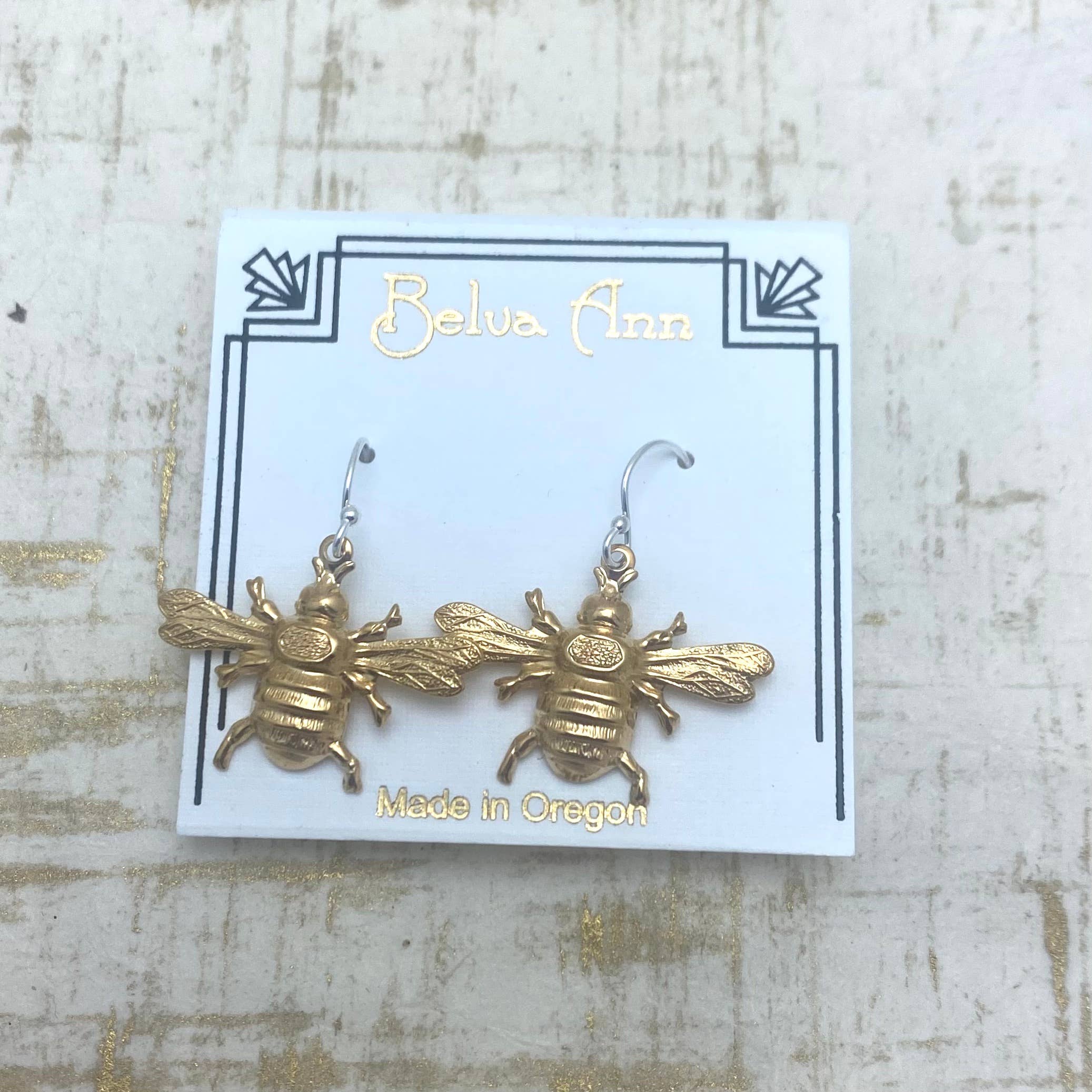 Elizabeth Jewelry - Wholesale Dangle Earrings - Gold Bee Earring3