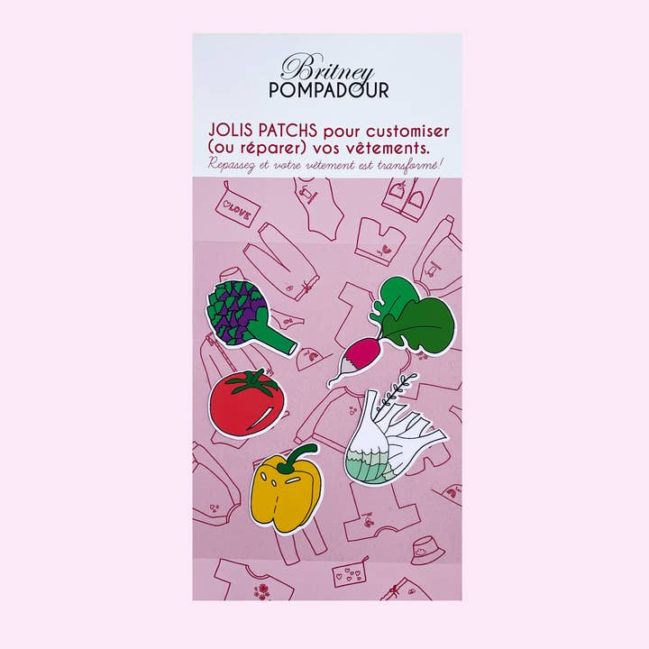 Britney Pompadour - Broderie - Embroidery kit - Wholesale Patch - Iron-on patches - Legumes vegetables