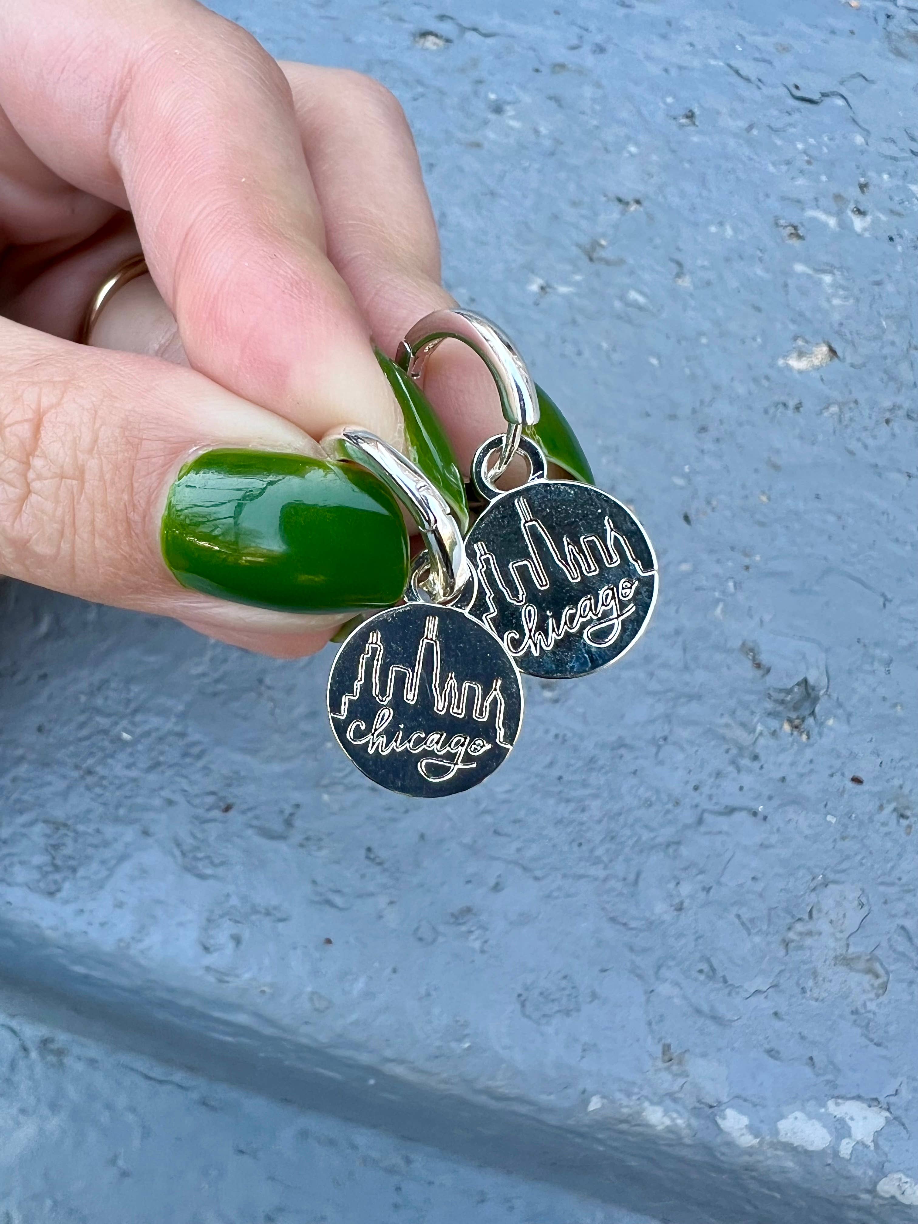 Lettering Works - Wholesale Dangle Earrings - Chicago Skyline Earrings3