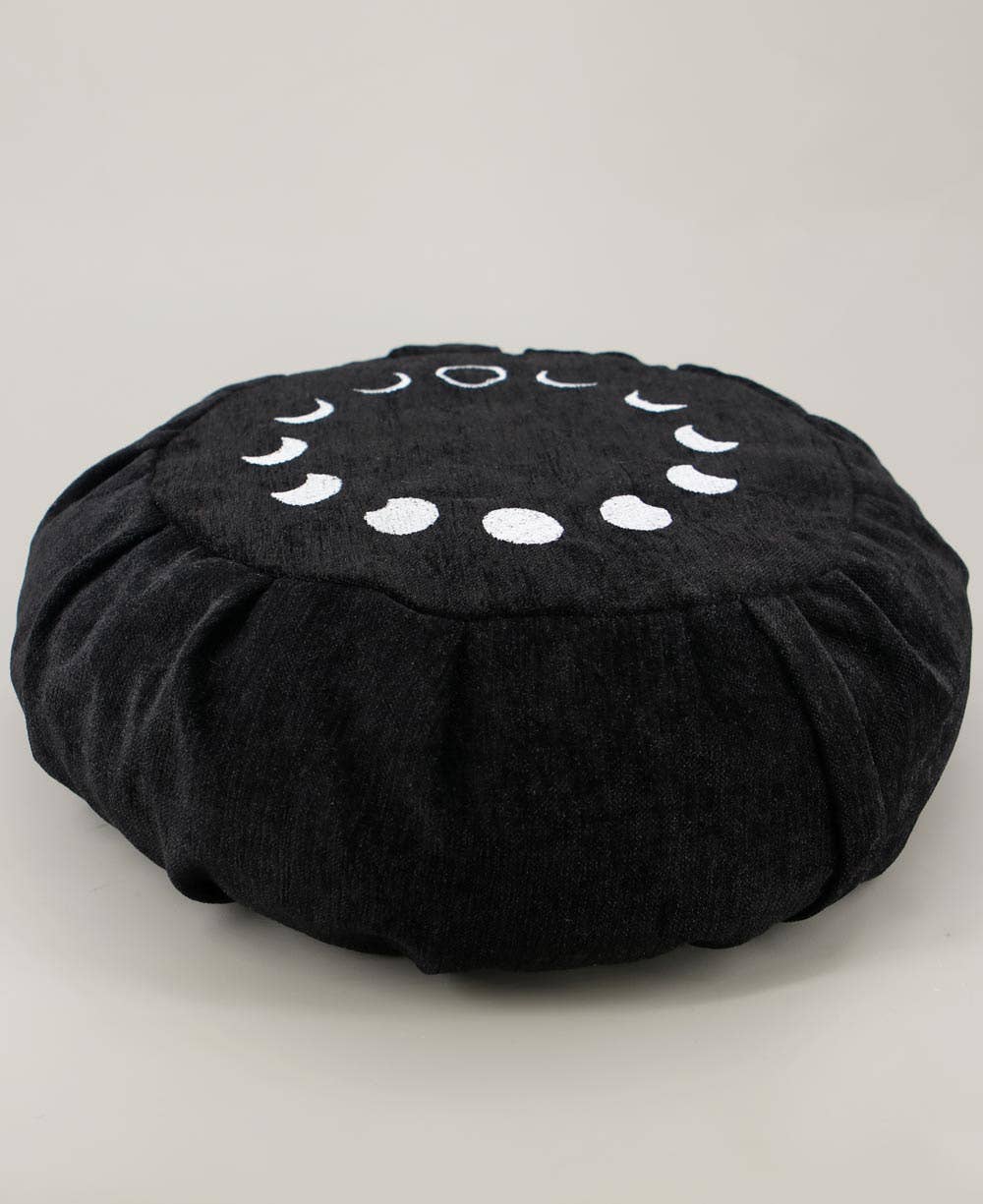 Buddha Groove - Wholesale Meditation Supplies - Moon Phase Black Zafu Meditation Cushion1
