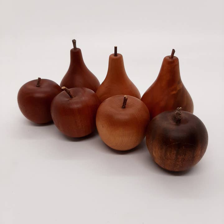 Lyons Woodturning - Wholesale Decorative Plate/Dish/Bowl - Dish & 3 Fruit Set1