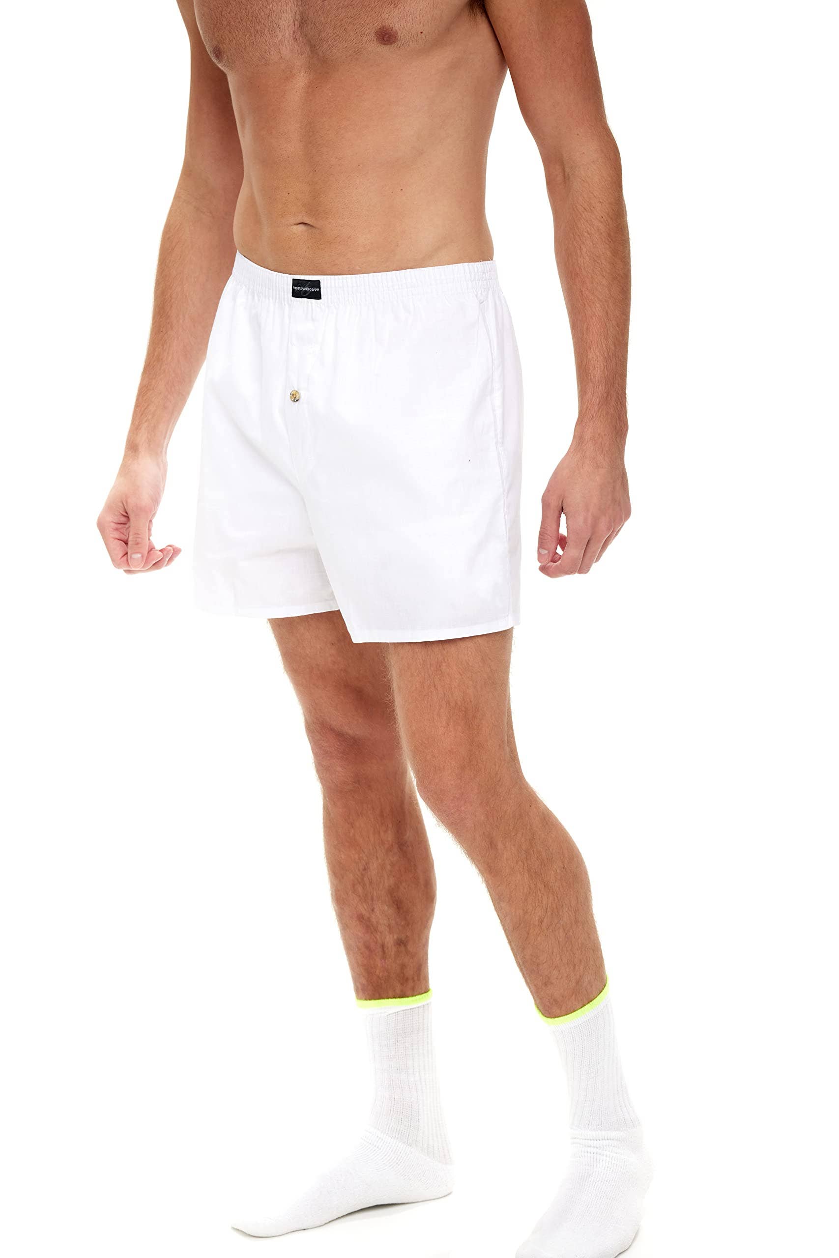 6 Pack Men's Cotton Woven Boxer Shorts with Button Fly for wholesale on Faire2