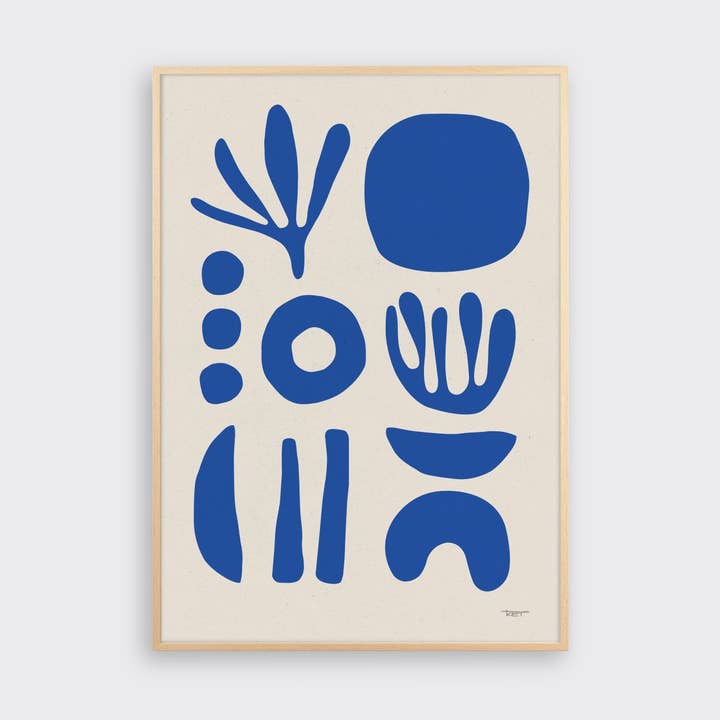 Wrack Cobalt, Art Print for wholesale by Tom Pigeon