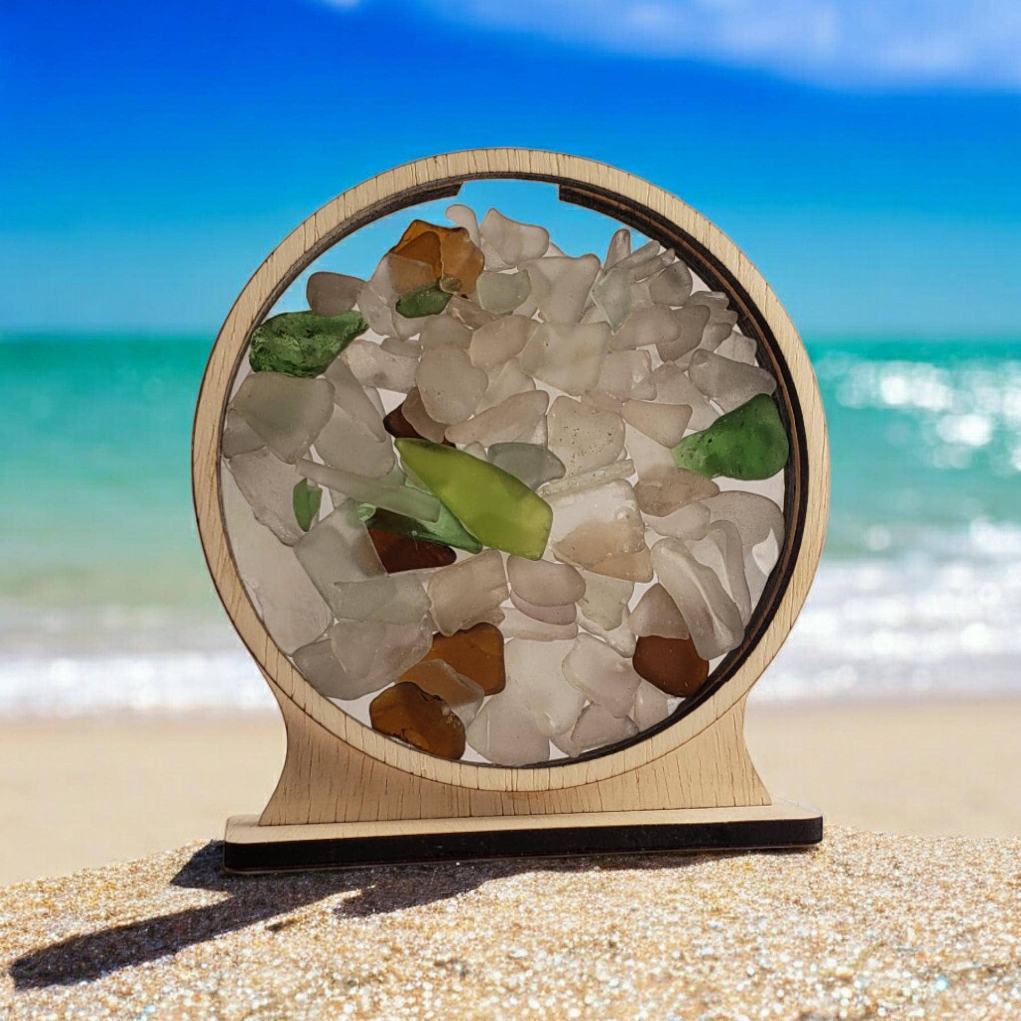Sea Glass Displays - Wholesale Display Case - Sea Turtle Sea Glass Shadowbox Display 4 Styles6