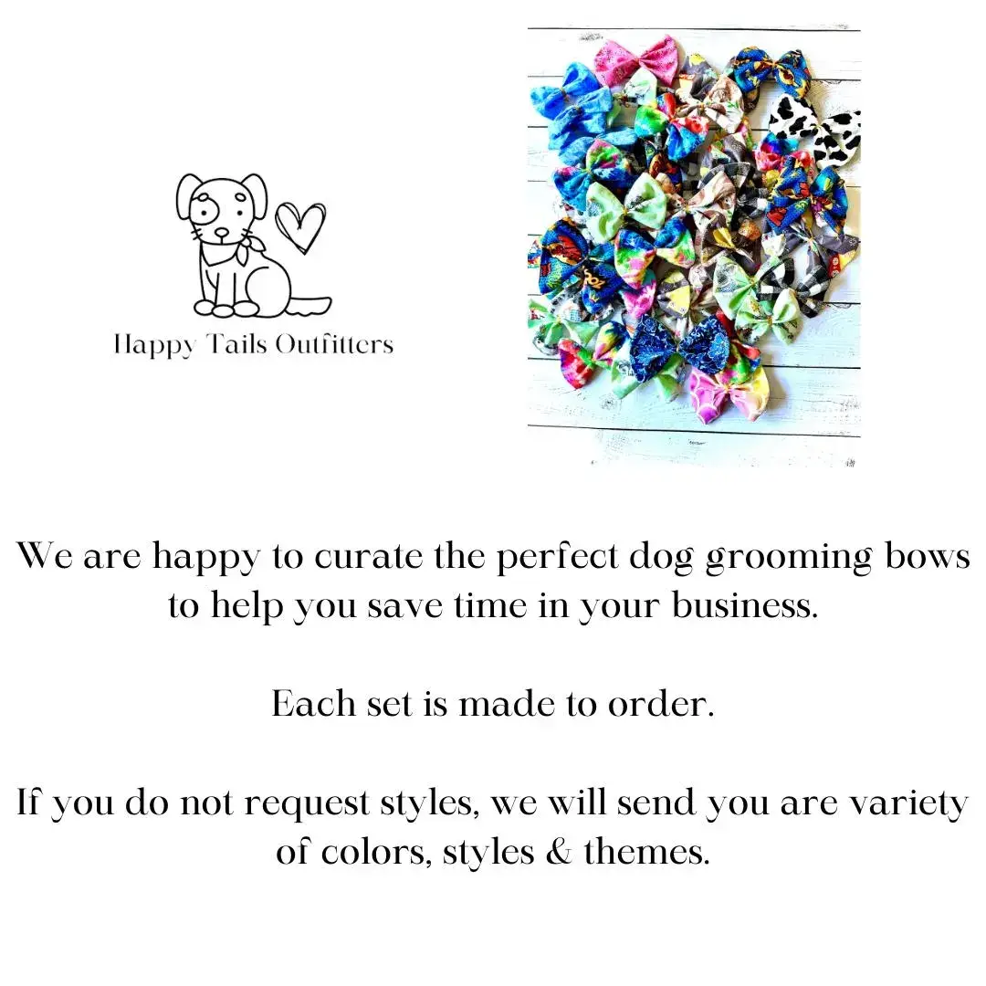 Happy Tails Outfitters – Engroshandel Kæledyrsbutterfly – Hund – Farverige sløjfer til hundefrisør3