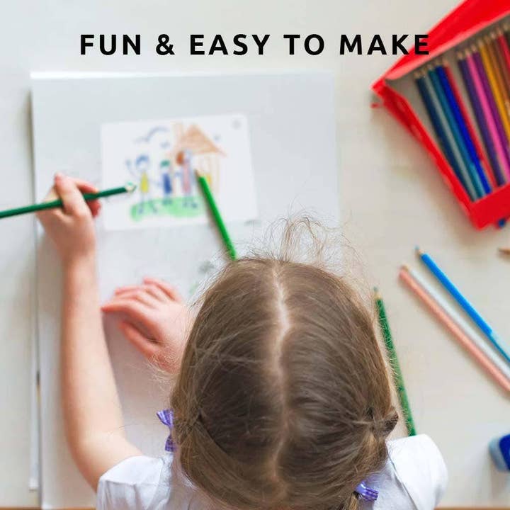 Pikkii USA - Wholesale DIY Craft Kit - Kids - Drawing Shrink Keyring | DIY Personalized Keychain Craft Kit