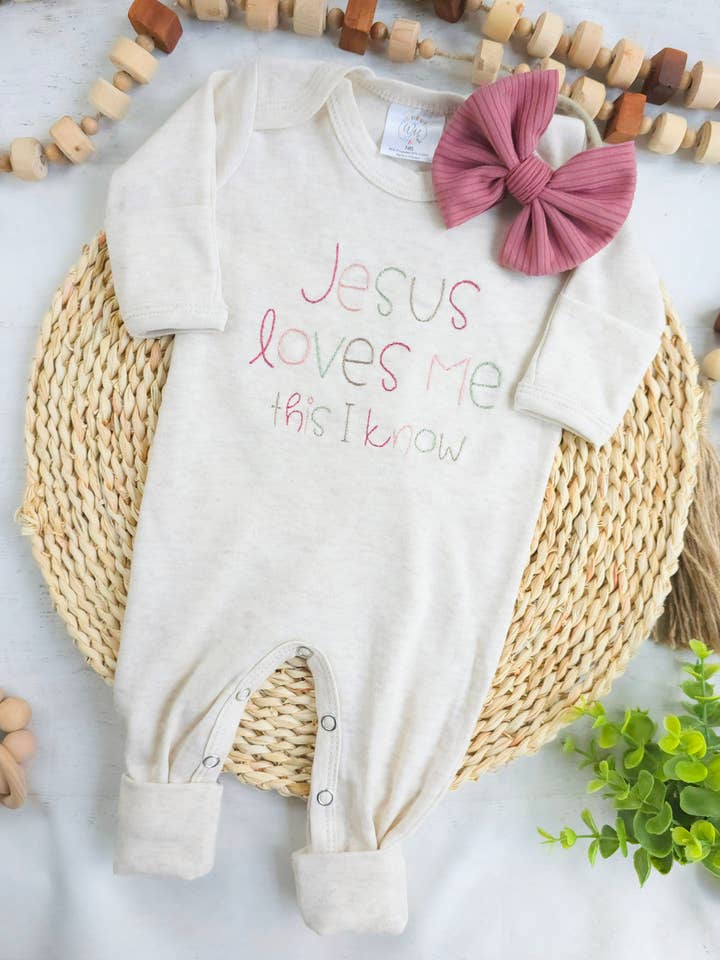 Wonderfully Made – wholesale Jumpsuit – Baby – Baby Romper | Baby Girl Outfit - Jesus Loves Me1