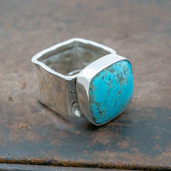 Cuadrado Ring with Light Turquoise for wholesale on Faire