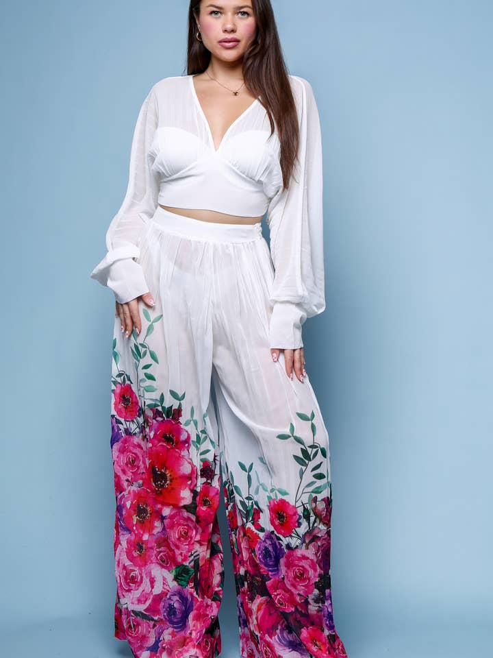 Fashion Combination - Wholesale Top & Skirt Set - Women's - trendy two-piece, floral outfit8