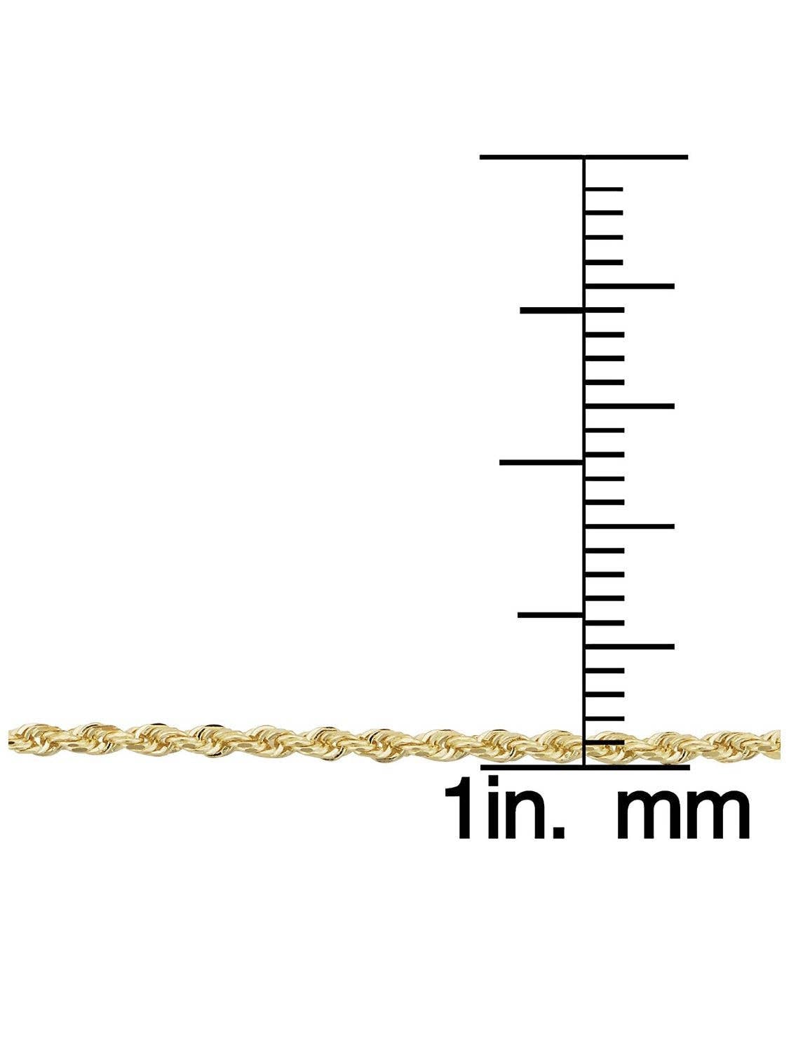 Vesa Jewels - Wholesale Link & Chain Necklace - Italian 14K Yellow Gold 1.5MM Diamond Cut Rope Chain 16-24 Inch2