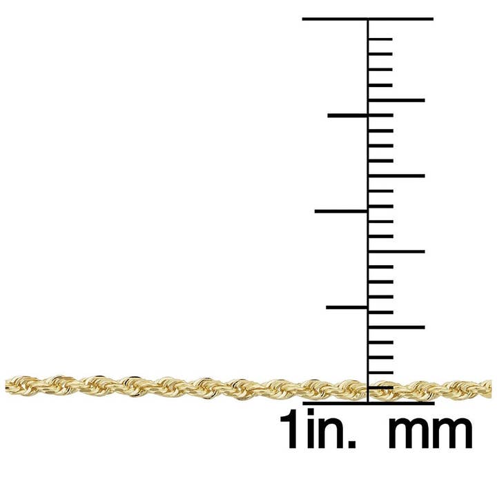 Vesa Jewels - Wholesale Link & Chain Necklace - Italian 14K Yellow Gold 1.5MM Diamond Cut Rope Chain 16-24 Inch2
