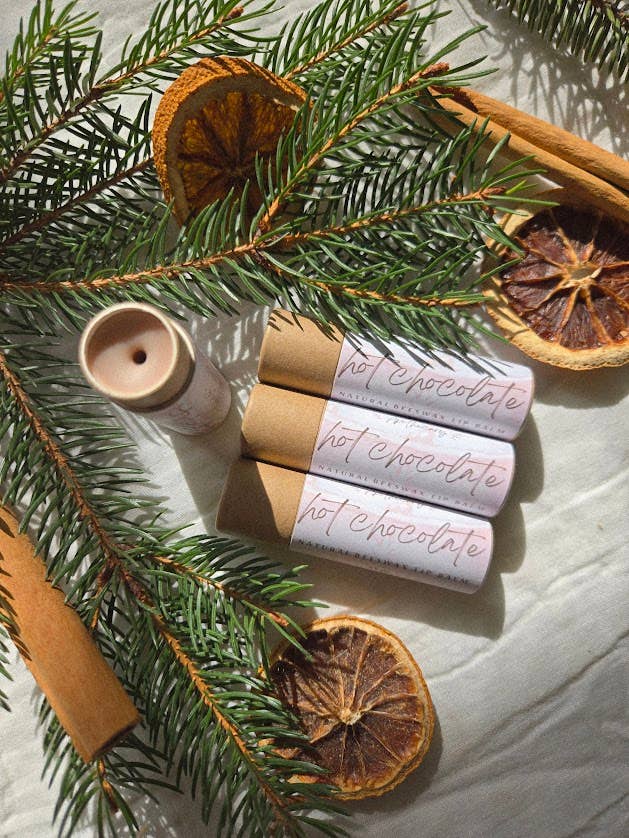 Bluebird Farms Apothecary - Wholesale Lip Balm - Peppermint Hot Chocolate Lip Balm PlasticFree Essential Oils4